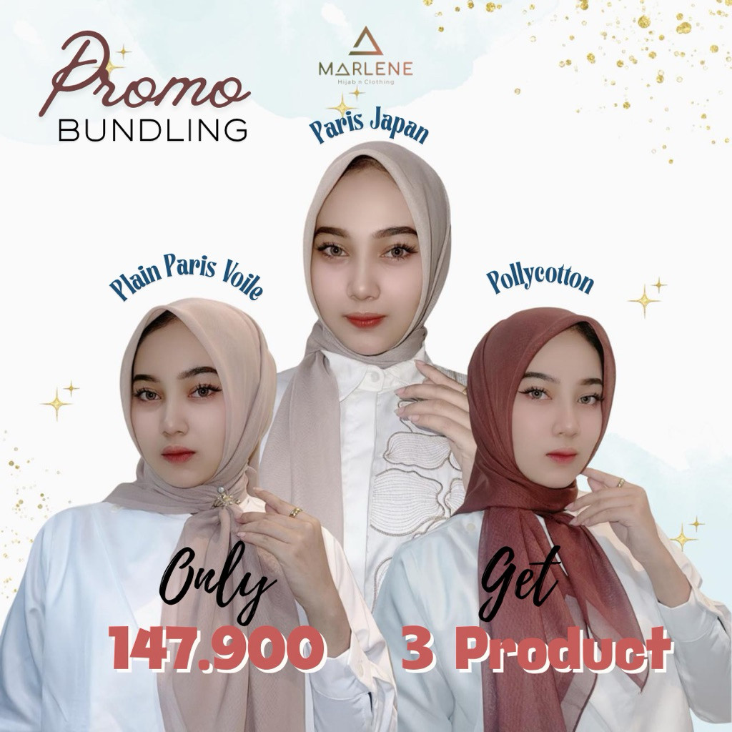 Marlene - Promo Paket Bundling Hijab Paris