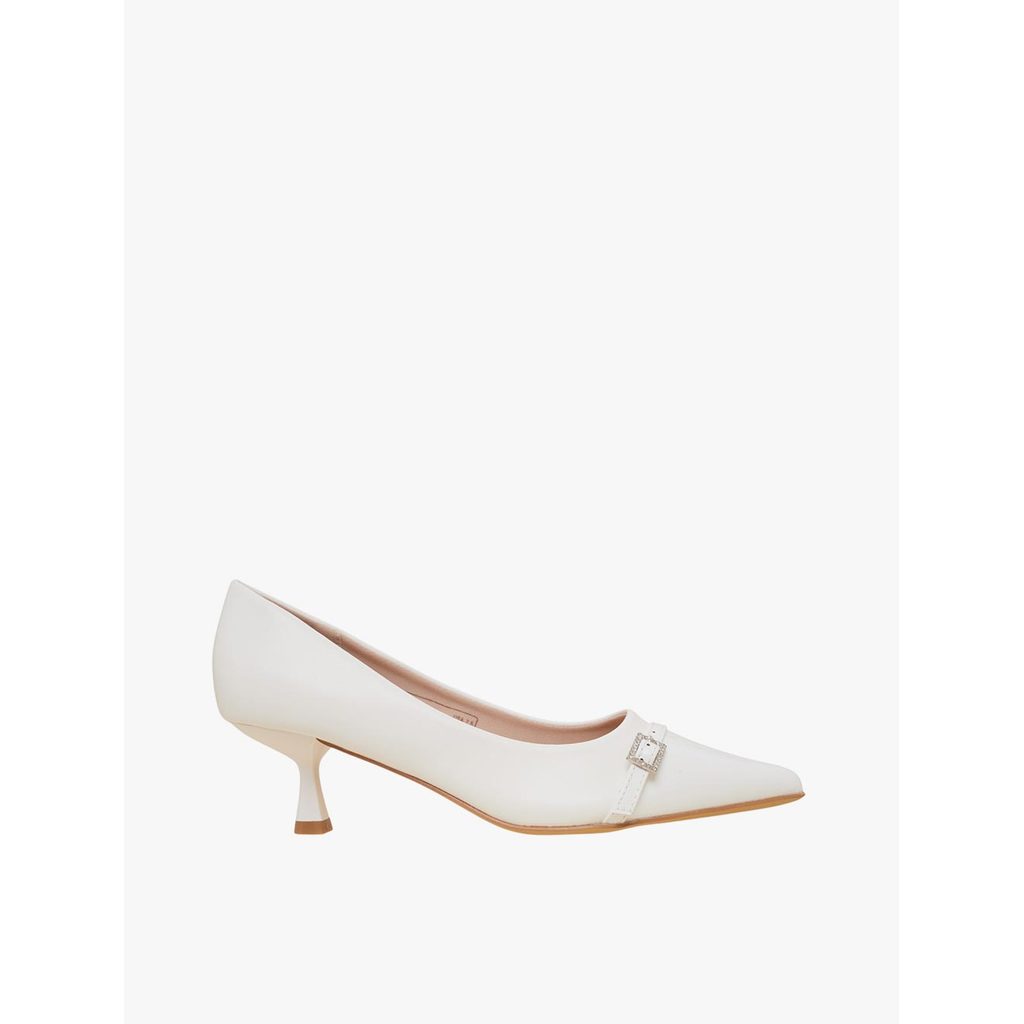 Payless Chrissie Womens Sorelle Pointy Kitten Heels - Off White_04
