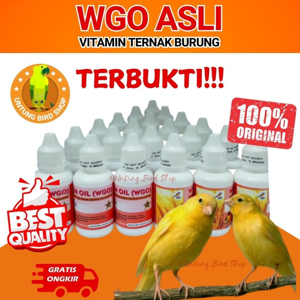 ADA WGO Obat Agar Lovebird Cepat Bertelur Vitamin Ternak Burung Lovebird Parkit Semua Jenis Burung