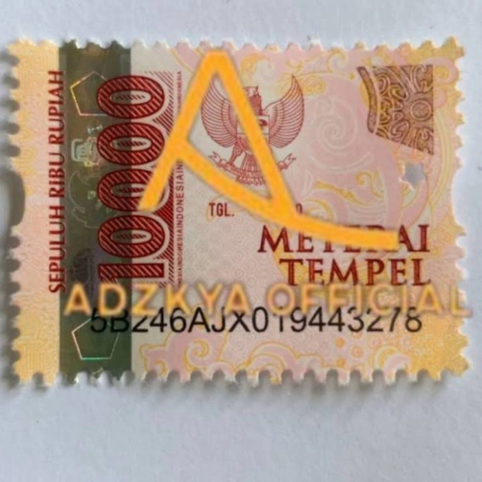 Perangko 10000 Asli ( Sepuluh Ribu )