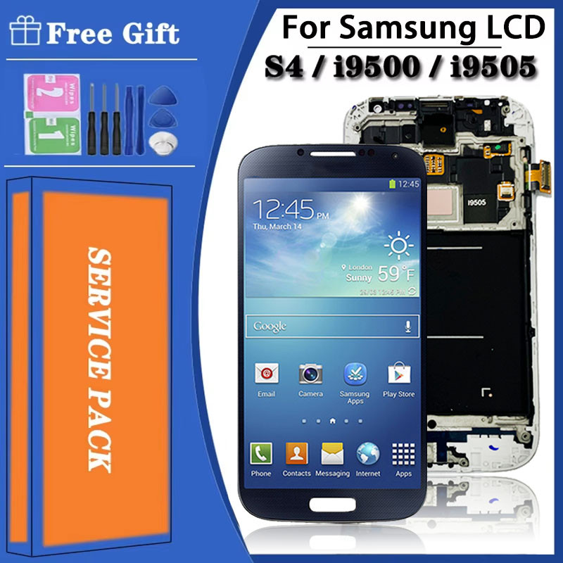 5.0" Super AMOLED S4 LCD For Samsung  S4 GT-i9505 i9500 i9505 i545 i337 LCD splay Tou Screen gitizer