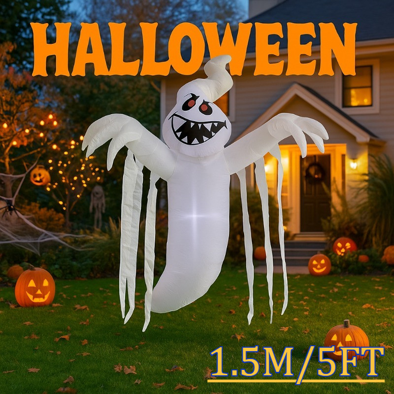 5Ft Inflatable Toys Halloween Ghost Courtyard Prop Built