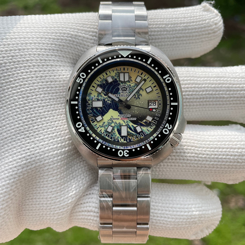 Jam Tangan Original Pria STEELDIVE Official SD1970J Fully Automatic Mechanical Watch Swiss Super Lum