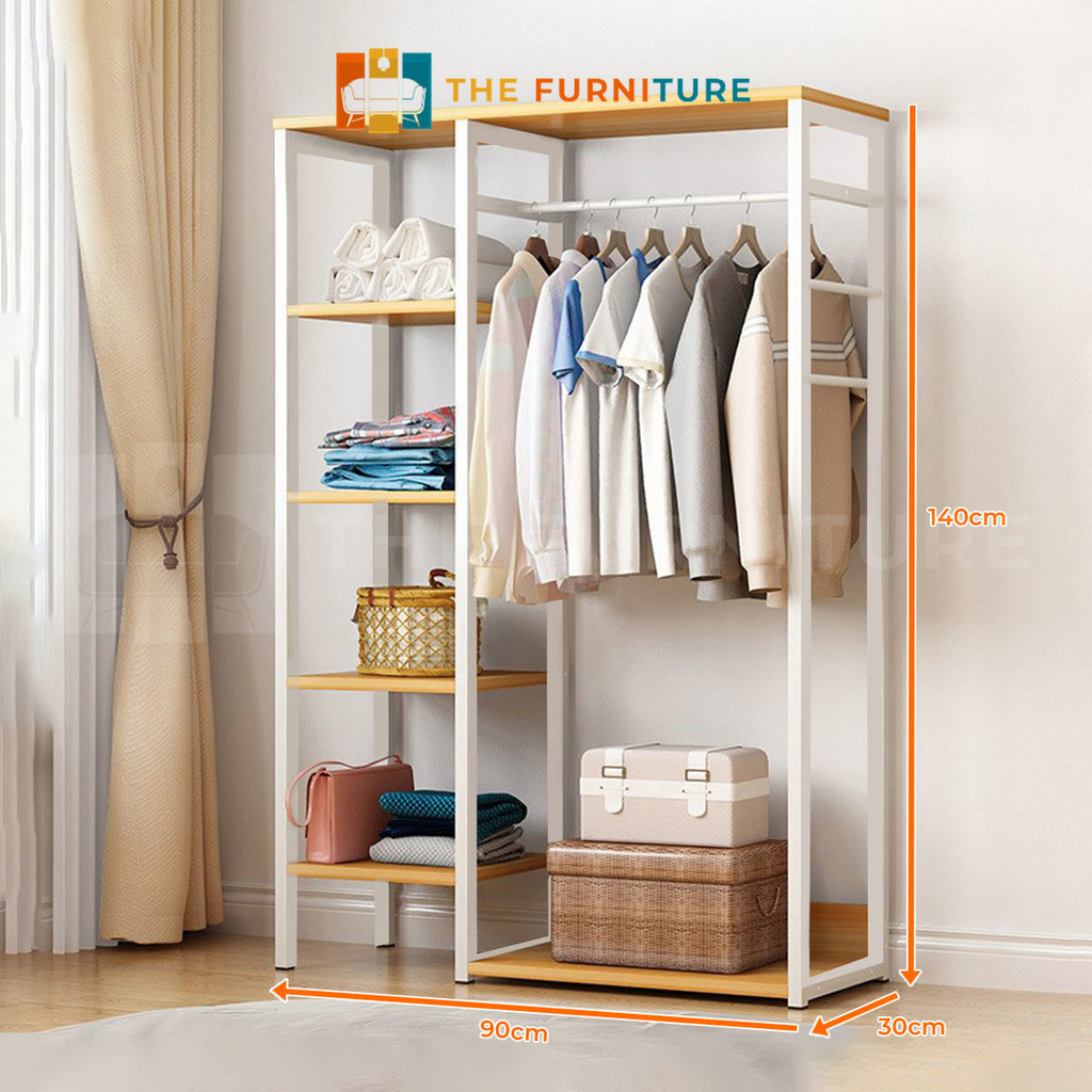 The Furniture- Rak Baju Gantung / Stand Hanger / Rak Baju / Rak Pakaian / Rak Gantung Baju Kayu