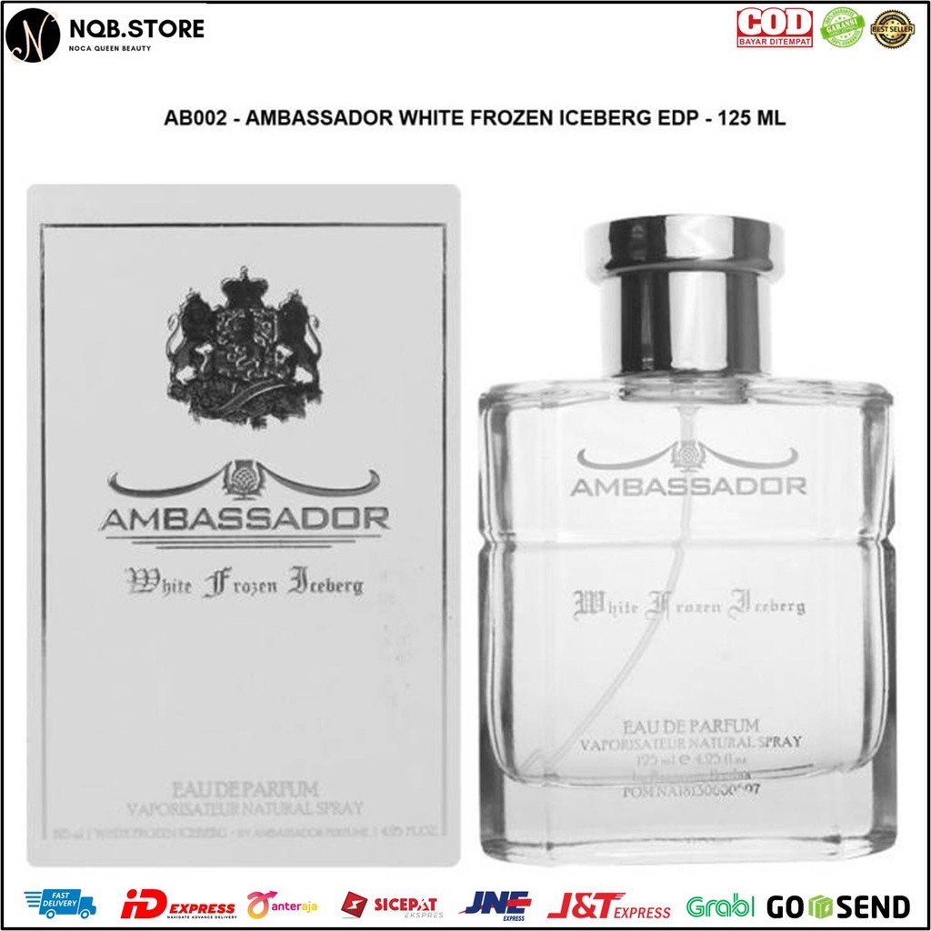 NQB - Parfum Ambassador WHITE FROZEN Parfum like Dunhill London Original BPOM EDP 125ML