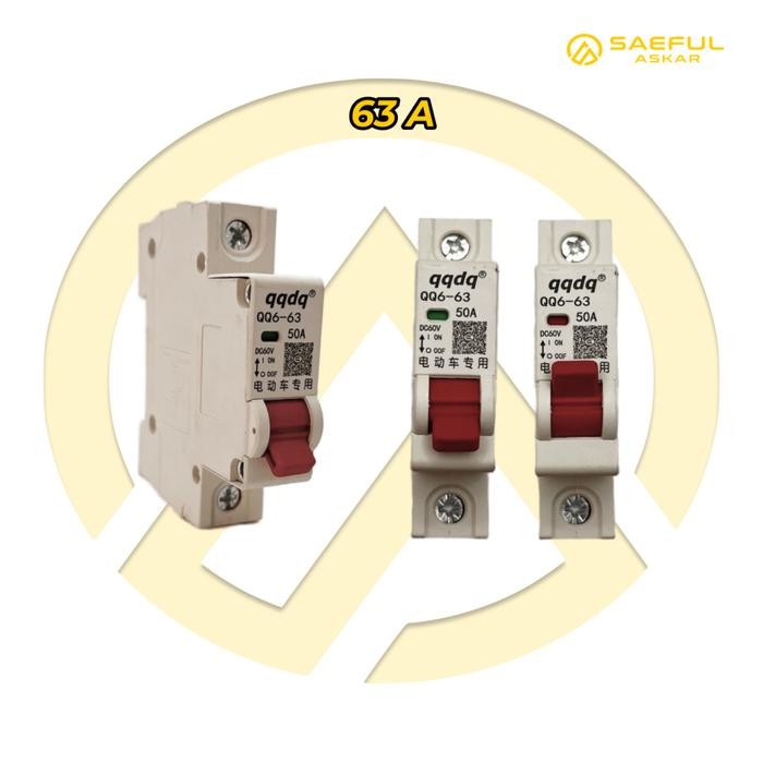 MCB Stop Kontak Sepeda Listrik Roda 3 Listrik Motor Listrik - Clear 63A 2.O