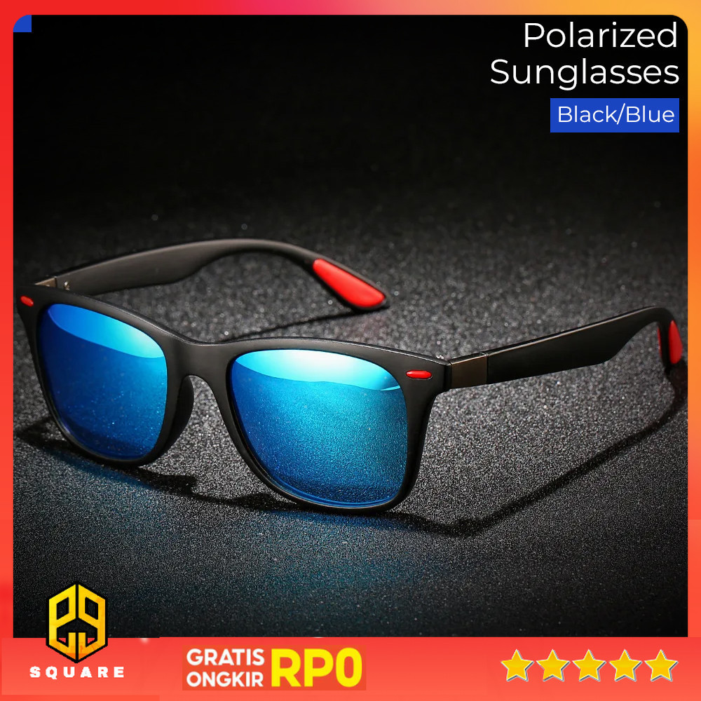 AOFLY Kacamata Pria Wayfarer Polarized UV Sunglasses - P21 Original 99 Square