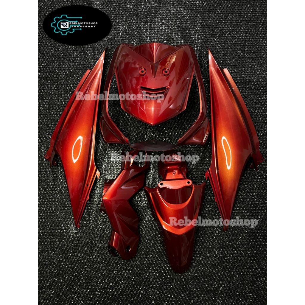 Cover full body halus Honda beat karbu warna merah candy lembayung gold