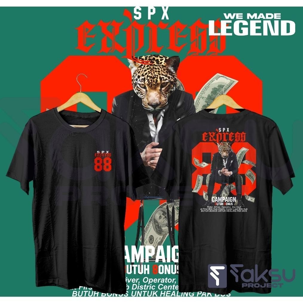 Promo Kaos Distro Spx Express Event 8.8 Vol3 Campaign Kaos Event Shopee 8.8 Bahan Cotton 24S Unisex 