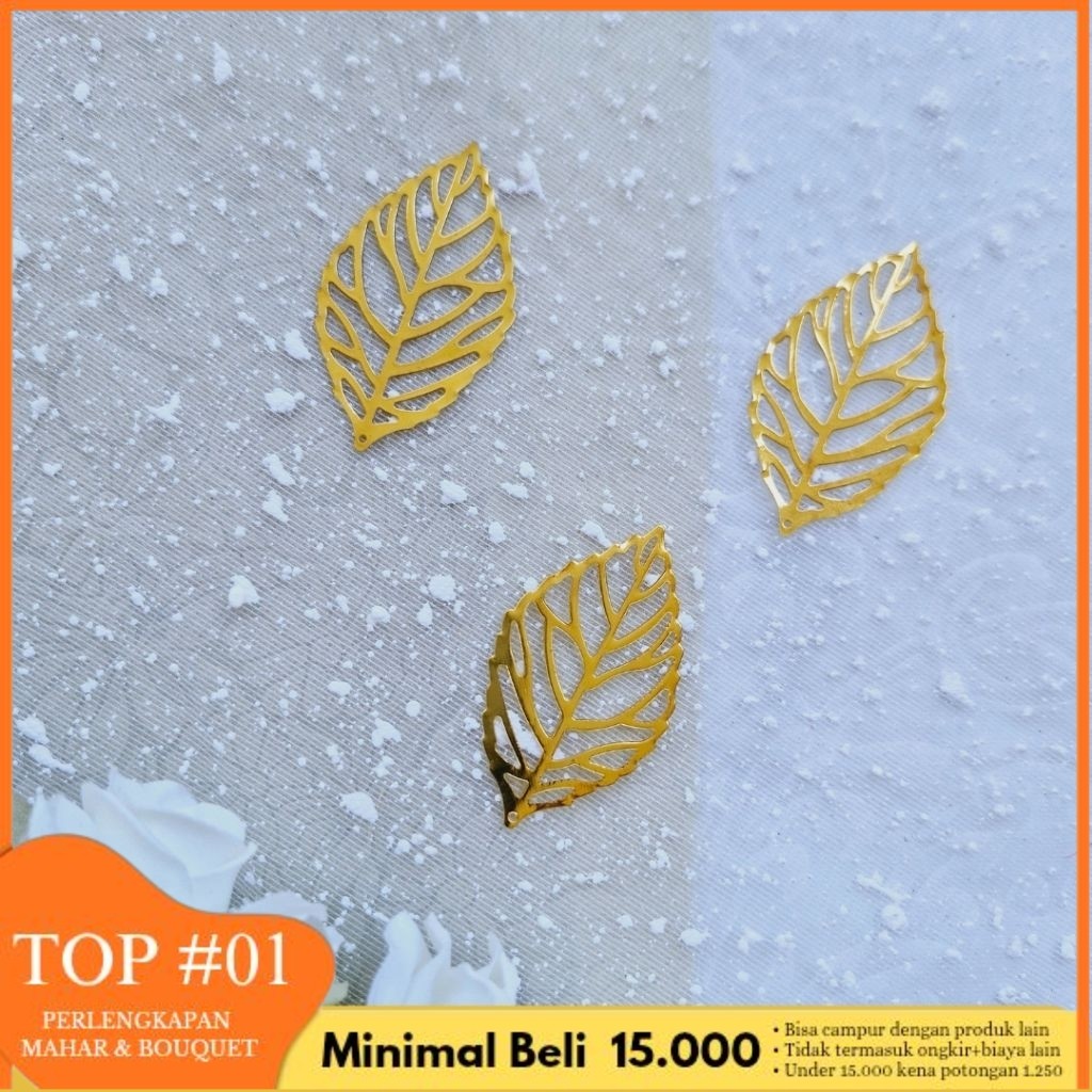 SG - PLAT ORNAMEN BESI UKIR LEMPENGAN HIAS BENTUK DAUN