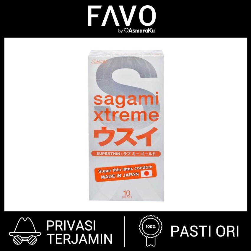 Kondom Sagami Xtreme Superthin ukuran S isi 10 Pcs - Kondom Tipis