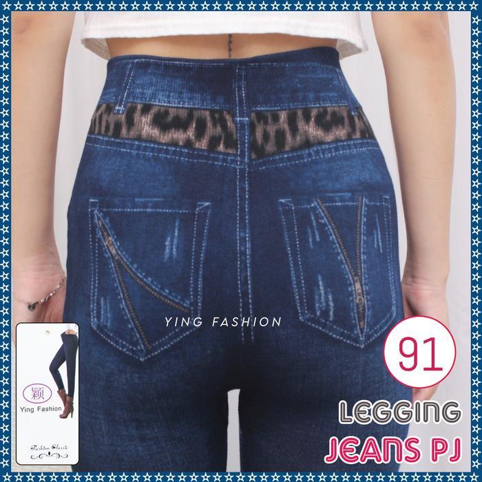 Celana Legging JEANS 91 / leging jeans panjang / Ying Fashion / denim