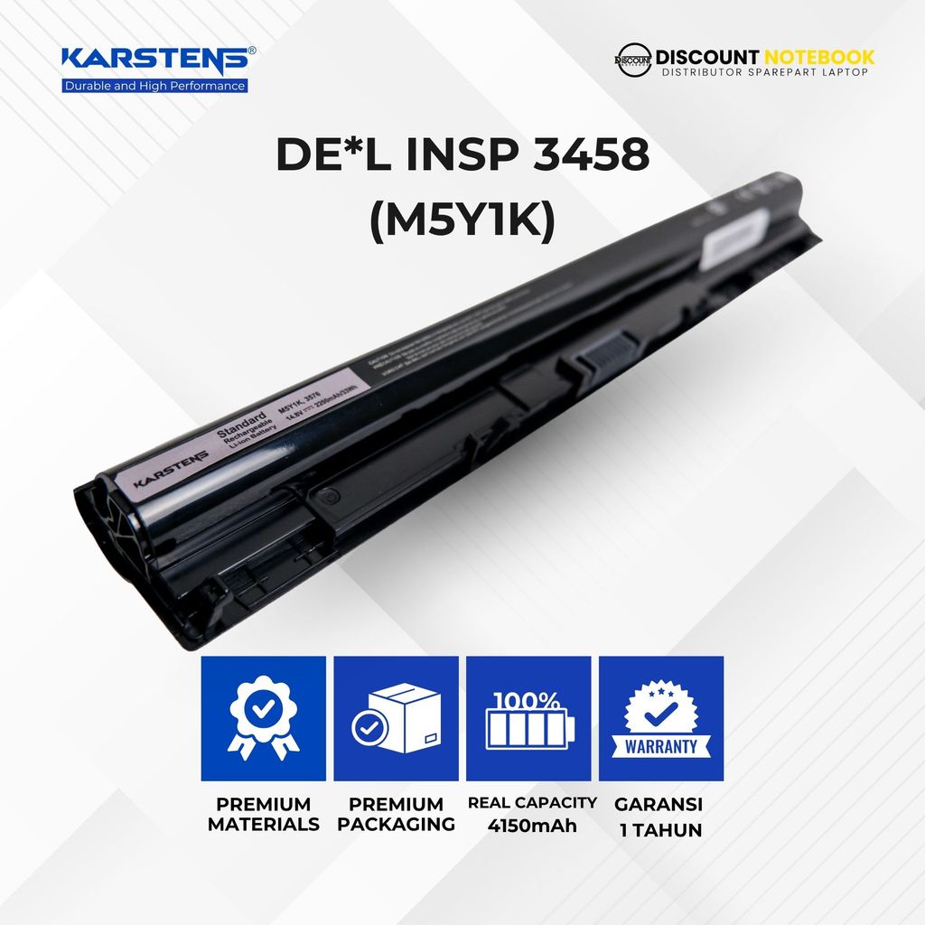 KARSTENS  Premium Battery Baterai Laptop Dell Inspiron 3458 5451 Vostro 3468 (M5Y1K)