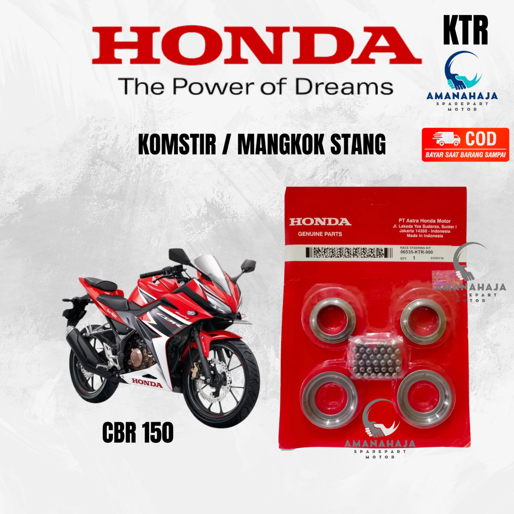 (GARANSI) ORI KOMSTIR MANGKOK STANG CBR150 (KTR) | SPAREPART ORIGINAL SUKU CADANG SEPEDA MOTOR