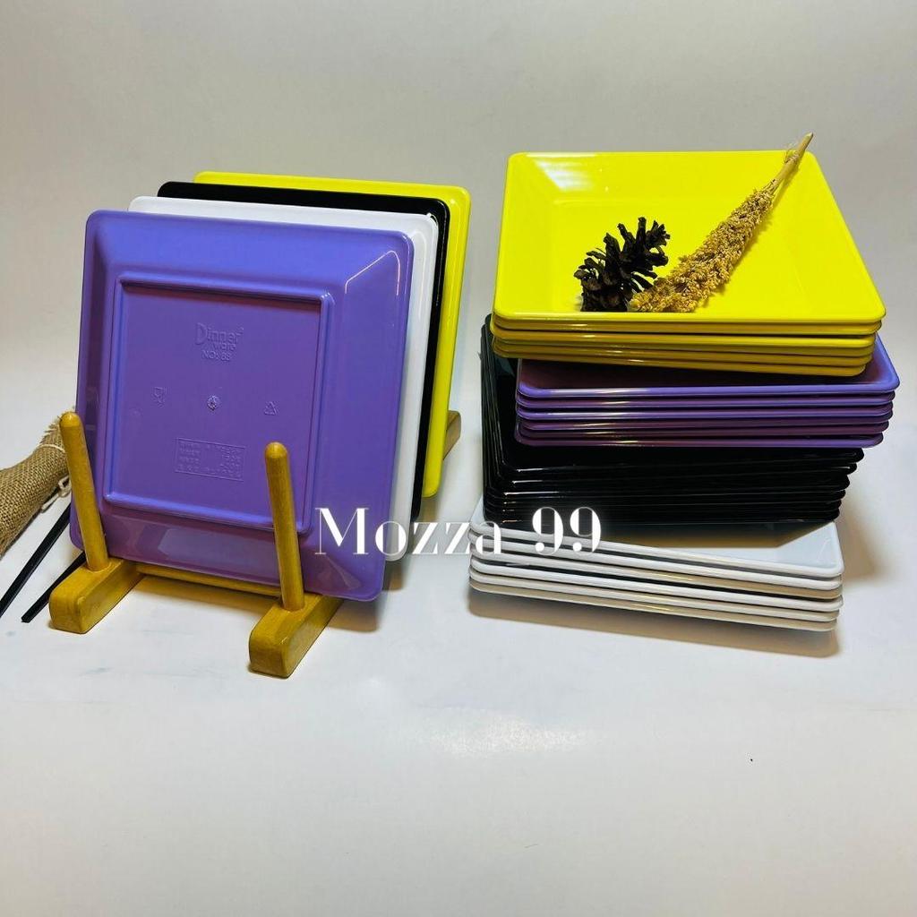 Kedaiperebot99 _ Piring kotak melamin p-88 9 inc #PIRING MIE GACOAN # BM - (1 lusin) - Piring Perseg