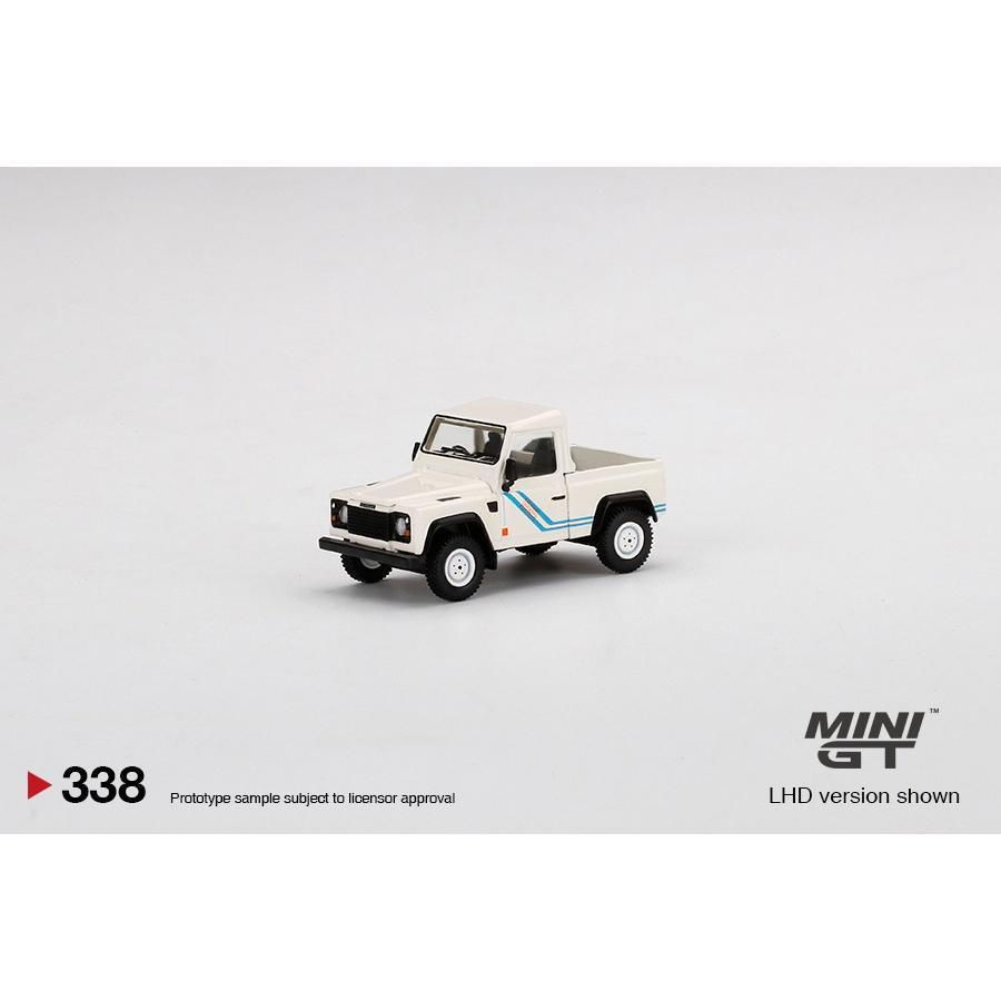 Mini GT 338 Blister Land Rover Defender 90 Pickup White