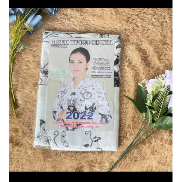 Bahan kain batik PGRI semi sutra ukuran 2 meter