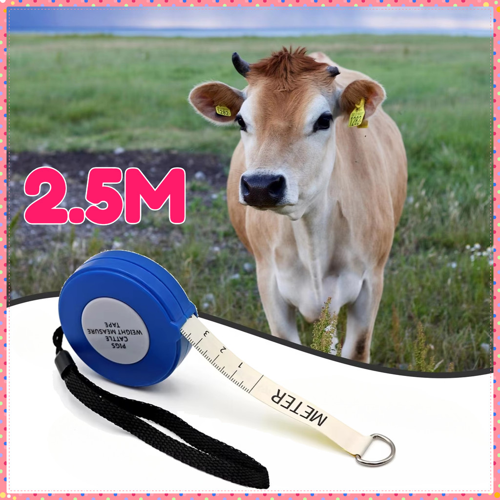 250cm Meteran Sapi Babi 1Ton Pita Ukur Ternak Alat Ukur Lingkar Dada