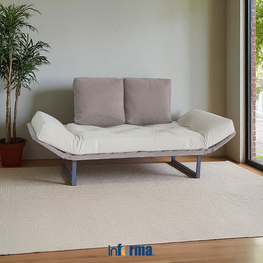 Informa Danzel Sofa Bed Fabric - Cokelat Sofa Lipat Tempat Tidur Lipat Sofa Minimalis Sofa Santai
