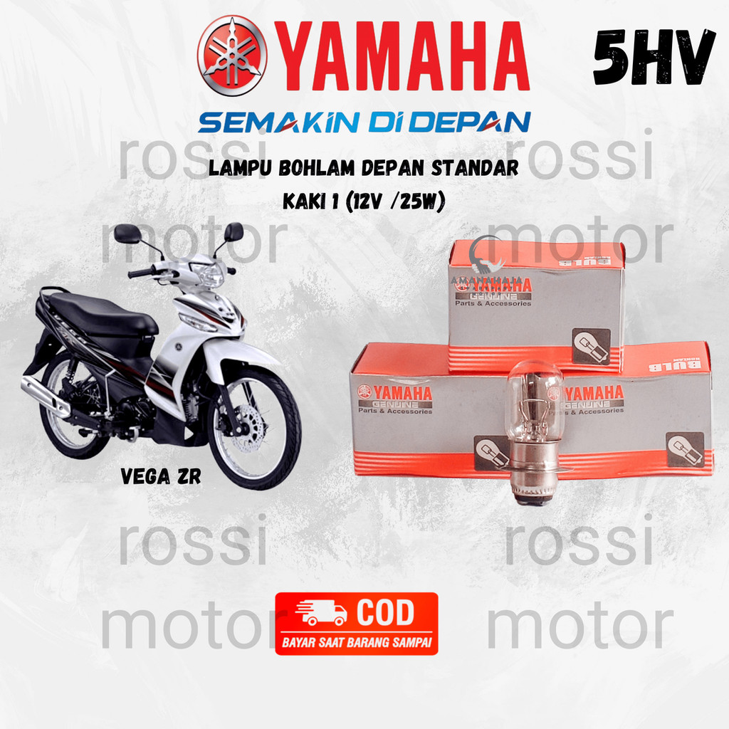 (PAKET 10 PCS) LAMPU BOHLAM DEPAN VEGA ZR (5HV) | SPAREPART ORIGINAL  SUKU CADANG SEPEDA MOTOR