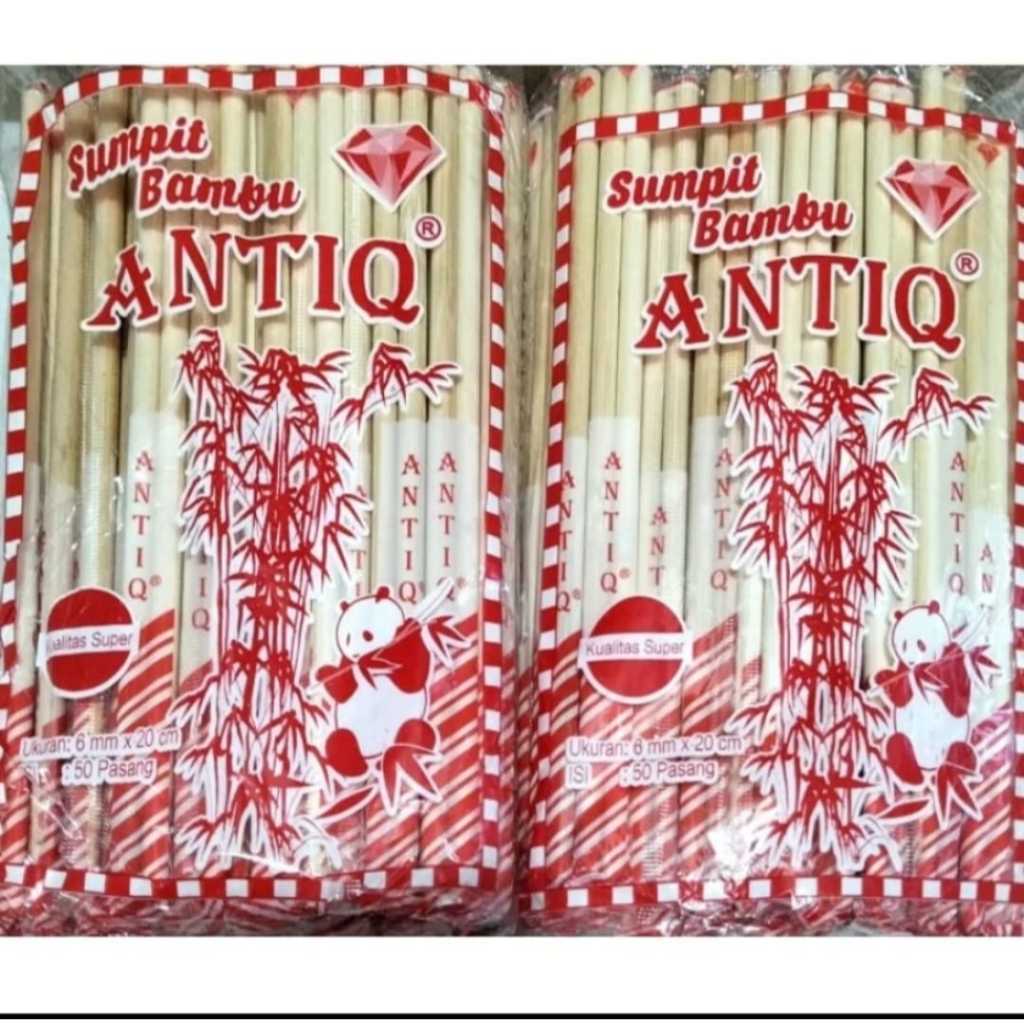 Sumpit Bambu Antiq isi 50 pasang / Sumpit bambu
