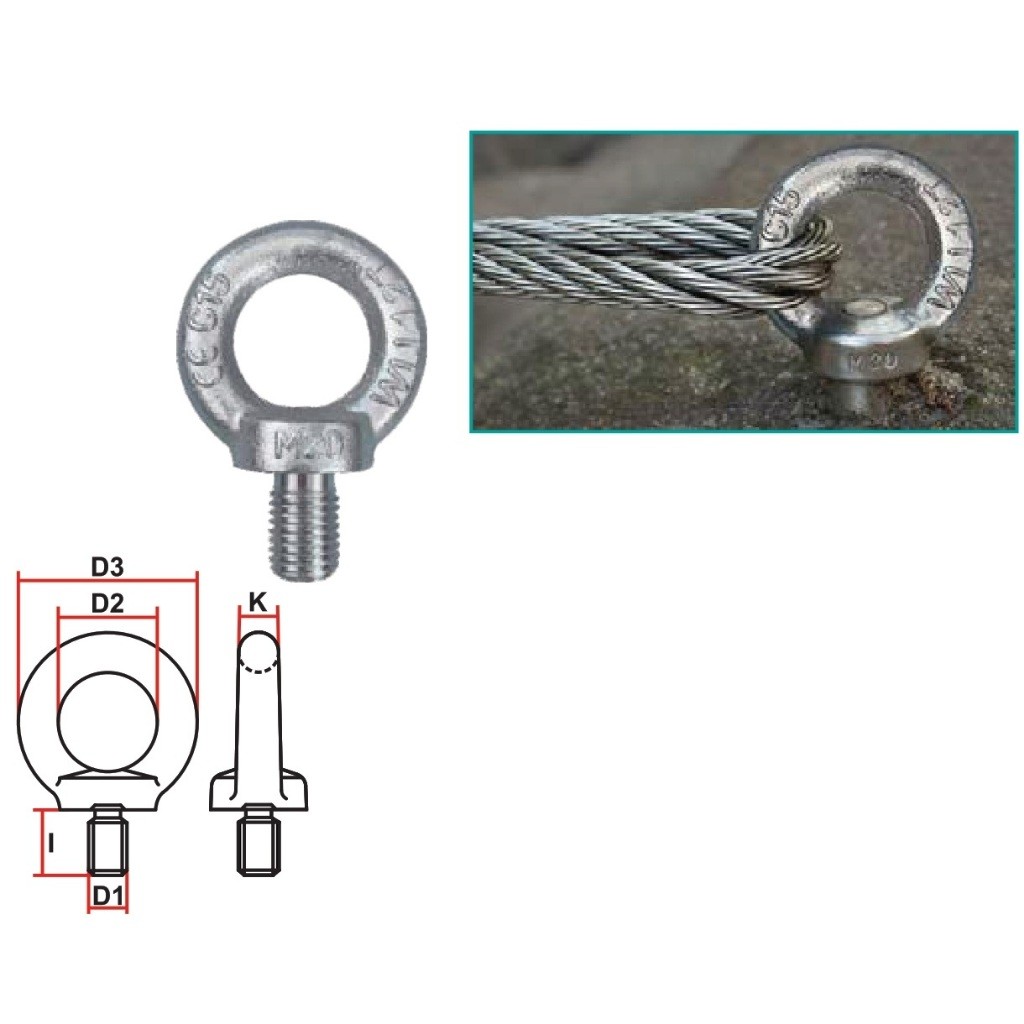 eye bolt hook gantung baut mata baut gantungan male eye bolt baja