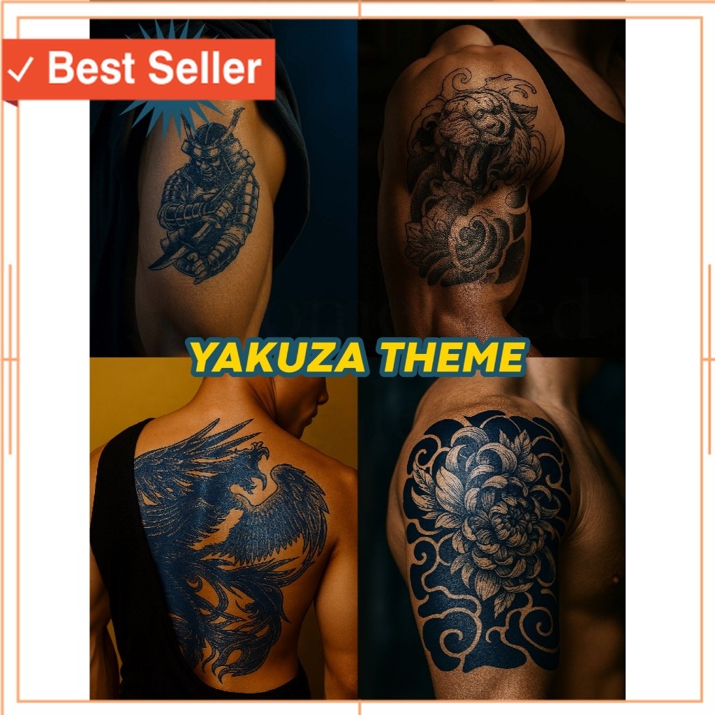 POTATOO Fruit Ink Yakuza Tattoo Temporer Tahan Air Tahan Lama / Termurah Terlengkap aksesoris unik