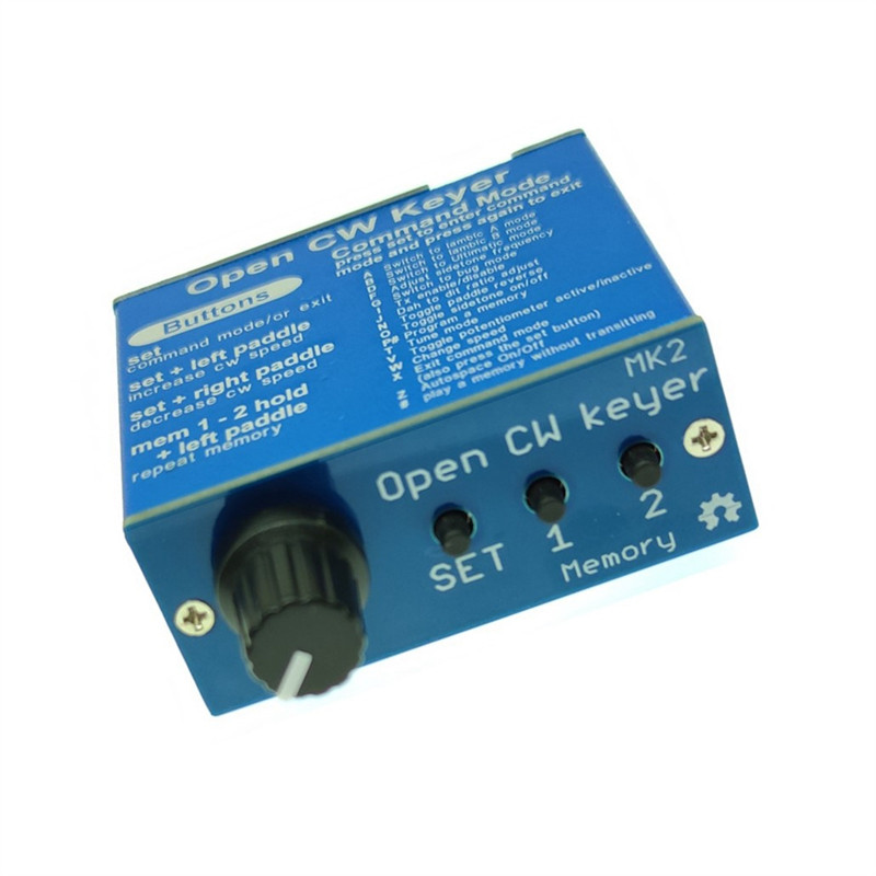NEW Open CW Keyer MK2 Finished with Aluminum Shell CW Keyer MK2 KIT CW Speed Adjustable From 1 to 99