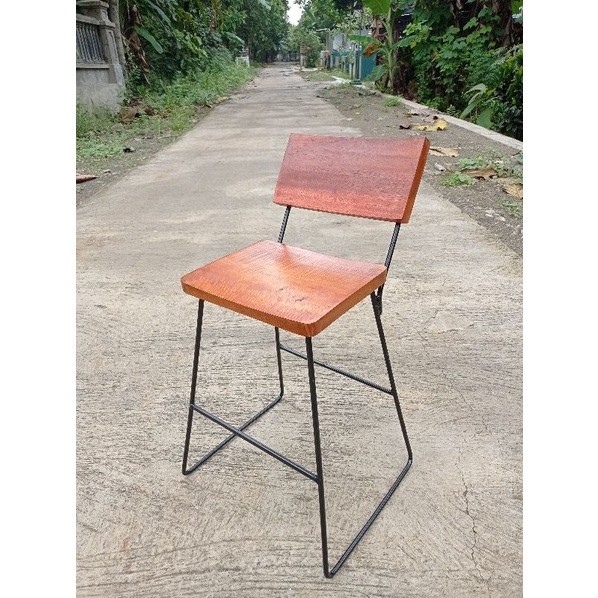 kursi bar/kursi cafe sandar kotak tinggi 50 cm
