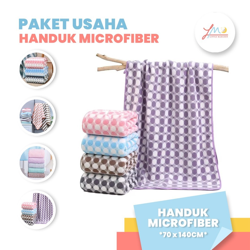 Handuk mandi dewasa Bath towel Handuk microfiber 70x140 cm