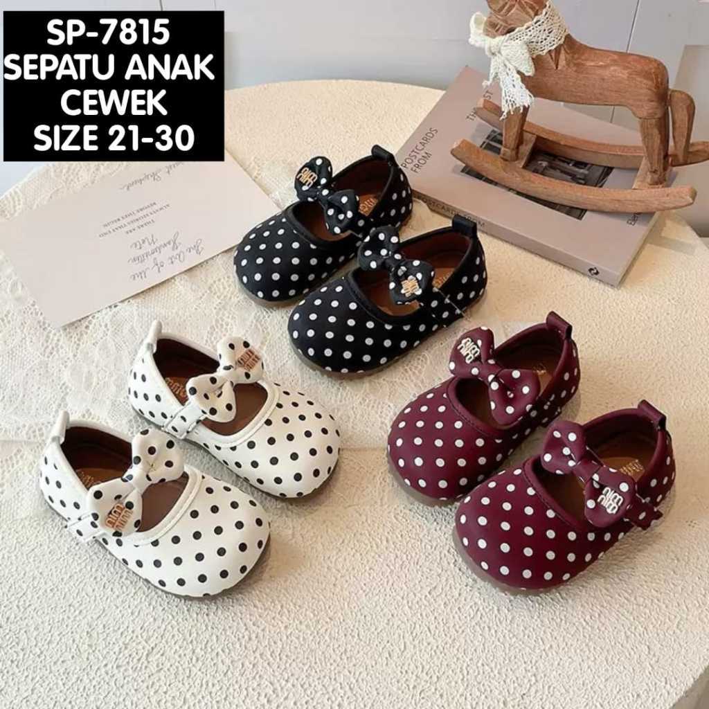 (LC-JKT) SP- 7815 SEPATU FLAT SHOES ANAK PITA POLKADOT BAHAN LEMBUT SIZE 21-30