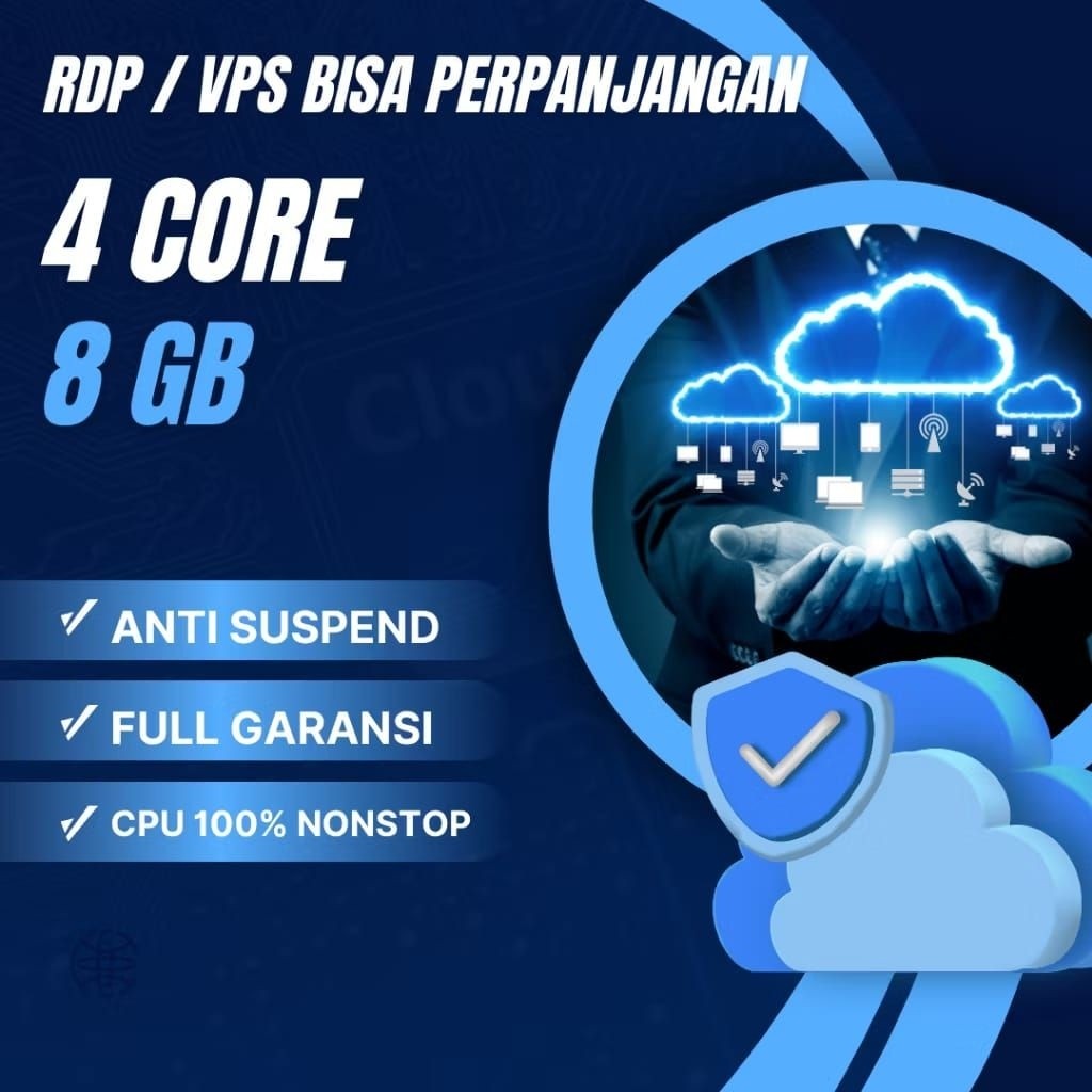 RDP Windows 4 Vcpu Ram 8 GB Bisa buat Game Seal Online | Bulana Bergaransi RDP bisa perpanjangan RDP