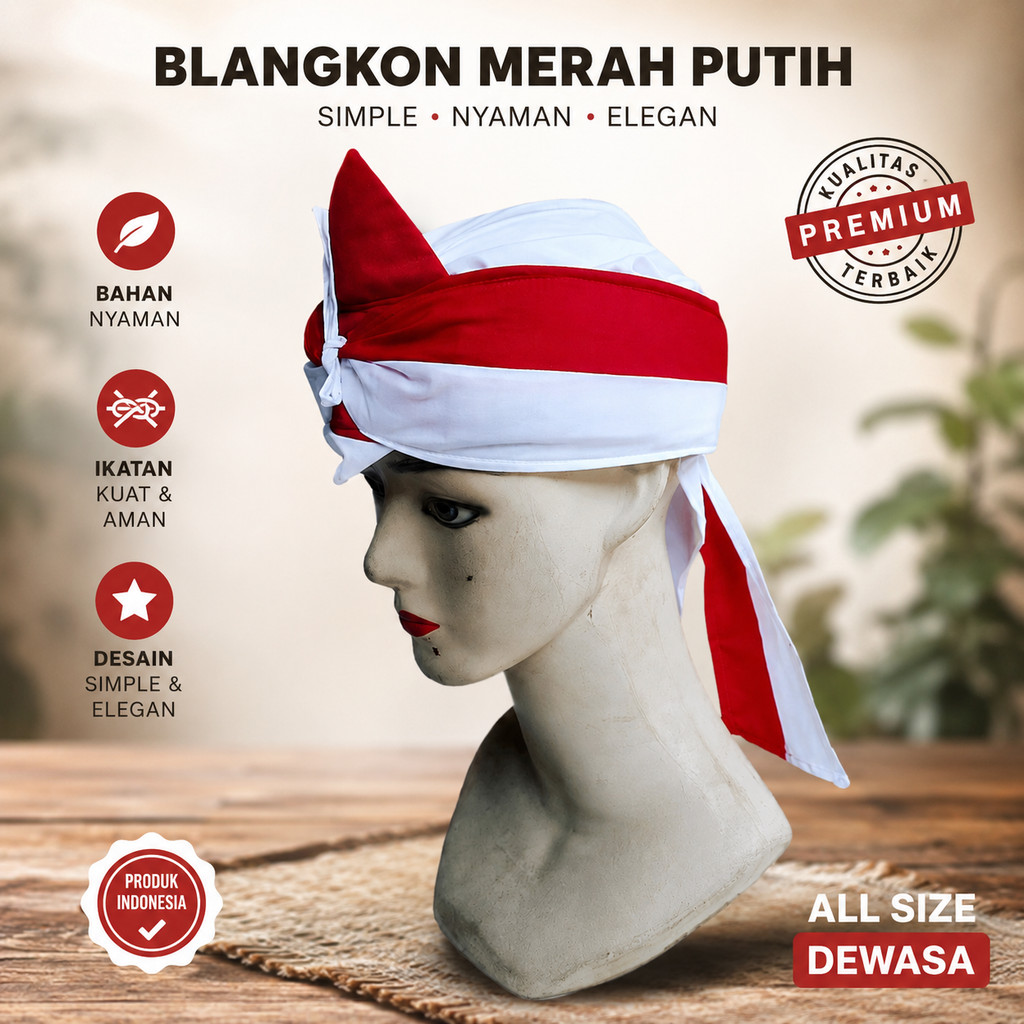Iket kepala / iket sunda / blangkon / blangkon jawa / iket merah putih