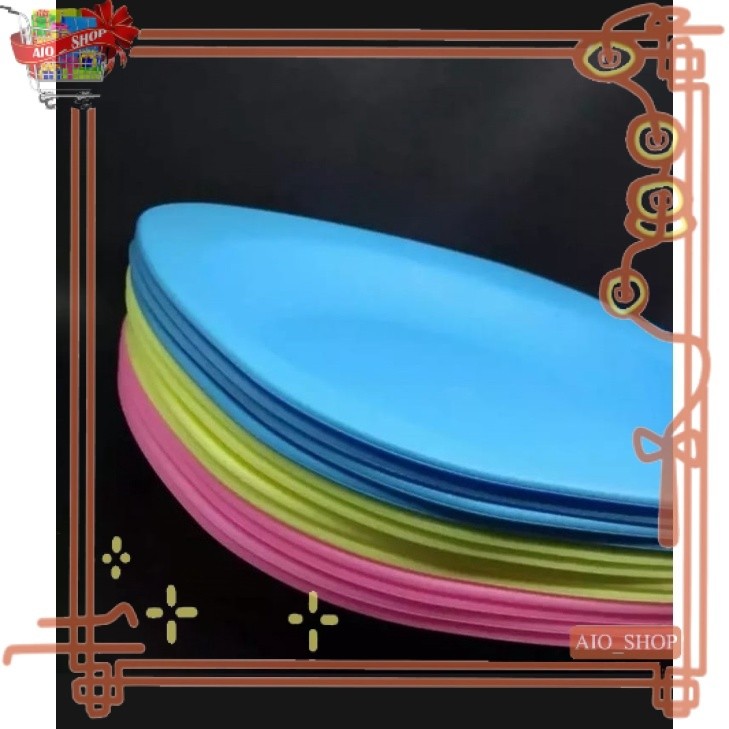 12 Pcs - Piring Makan Persegi 8inch dan 9inch Piring Plastik Premium Berkualitas  Perlusin| AIO