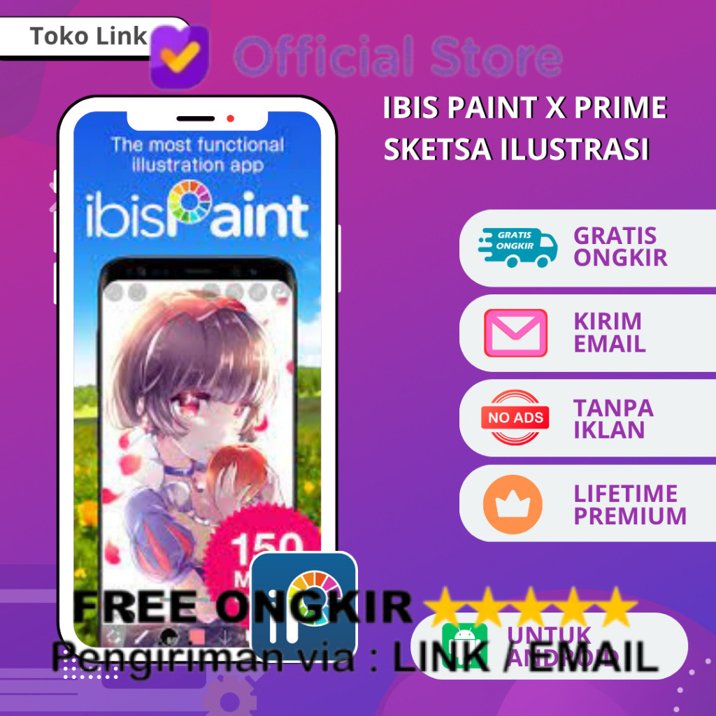 ibis Paint X Prime Andro Aplikasi Desain Gambar Manga Anime Sketsa Ilustrasi Lukisan Full Version