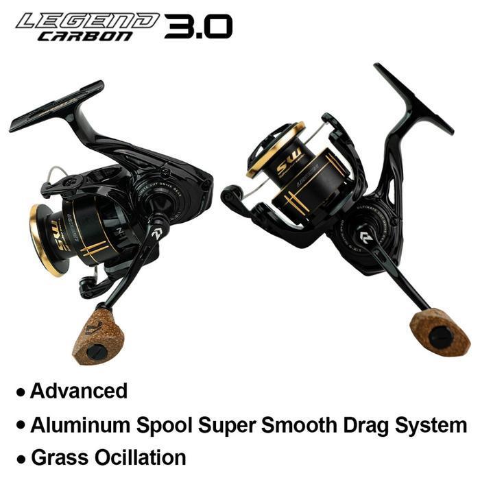 KAMIKAZE Reel Pancing Spinning LEGEND CARBON 3000 SW Reel Spinning 9+1 BB CNC Aluminium Spool
