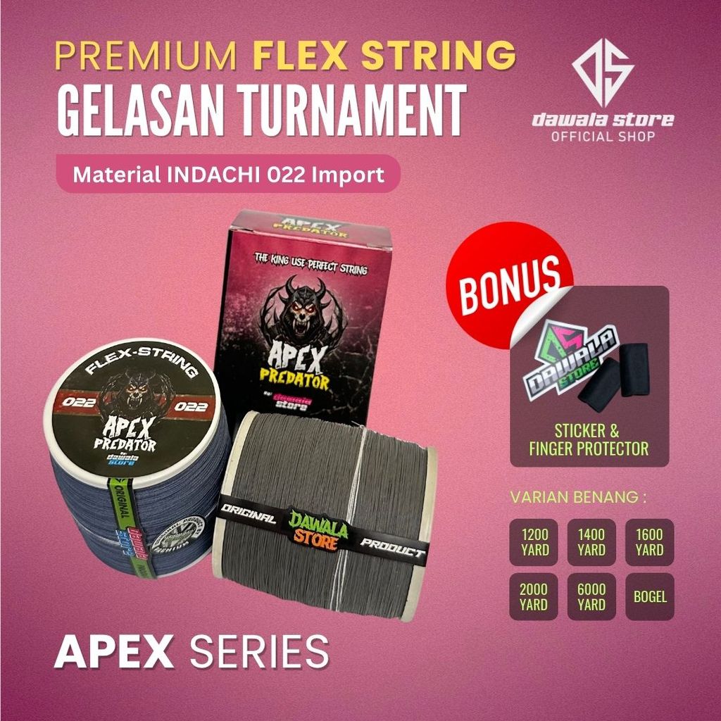 APEX PREDATOR Gelasan MOLOR BAHAN INDACHI IMPORT ORIGINAL 020/022 KLOS BONIT 1200-2000 YARD - IMPORT