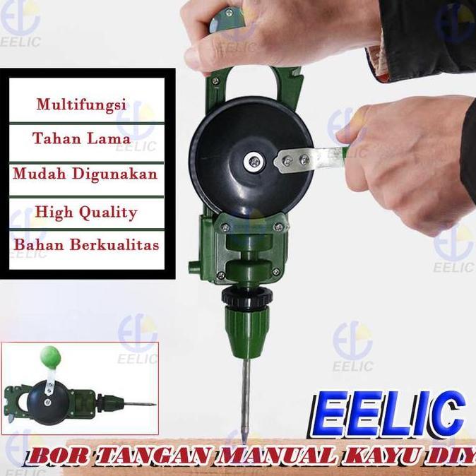 BTM-PLASTIK Bor tangan manual Hand Drill manual kayu engkol tangan bor manual plastik diy