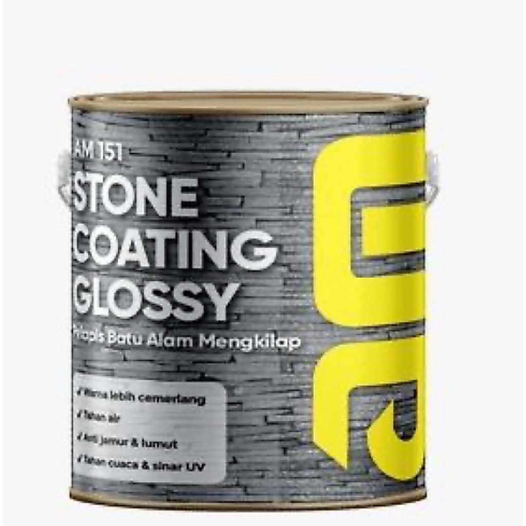 Cat Pelapis Batu Alam AM 151 Glossy Tahan Cuaca - Am 151 Stone Coating