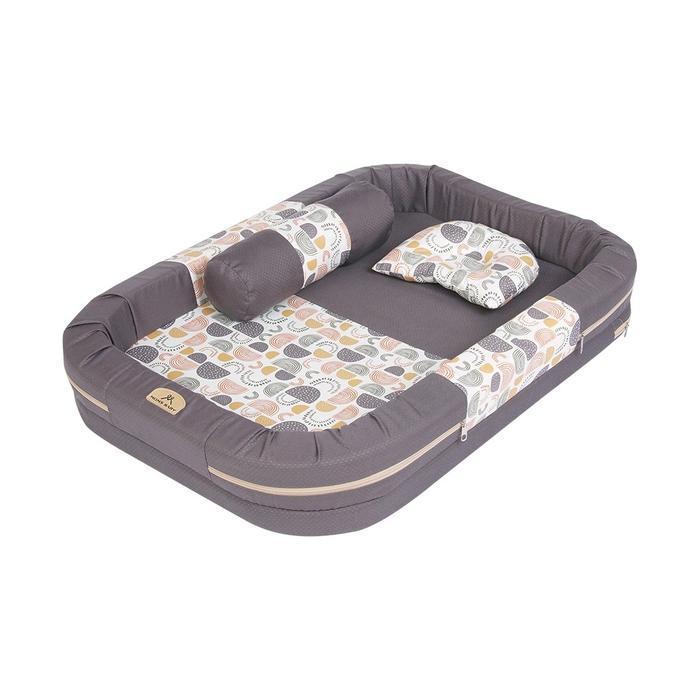 Moms Baby Kasur Bayi Kolam + Kelambu Wilona Series - Grey, Wilona Series