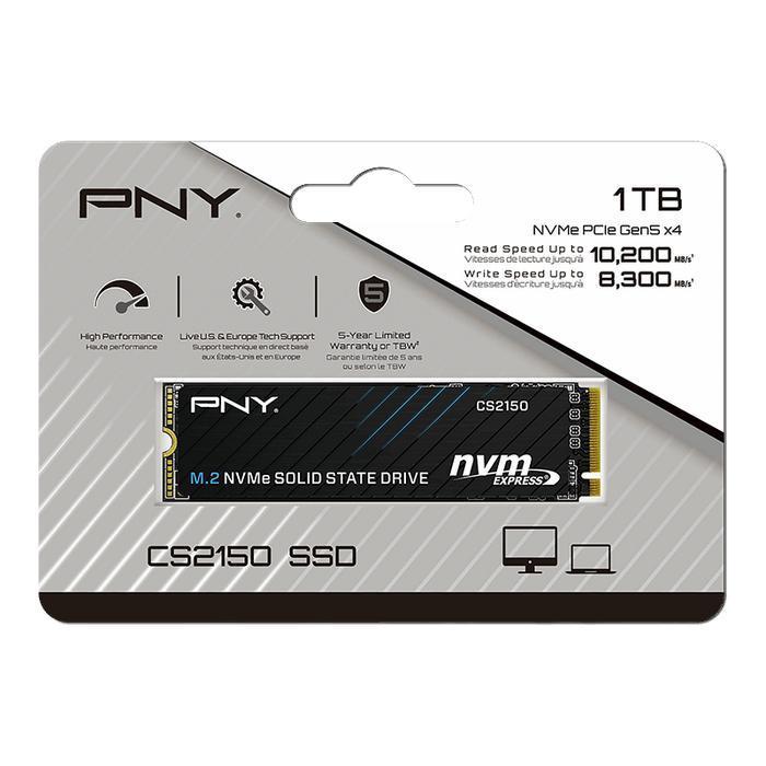 PNY CS2150 M.2 NVMe Gen5 SSD 1TB 2TB - 1TB