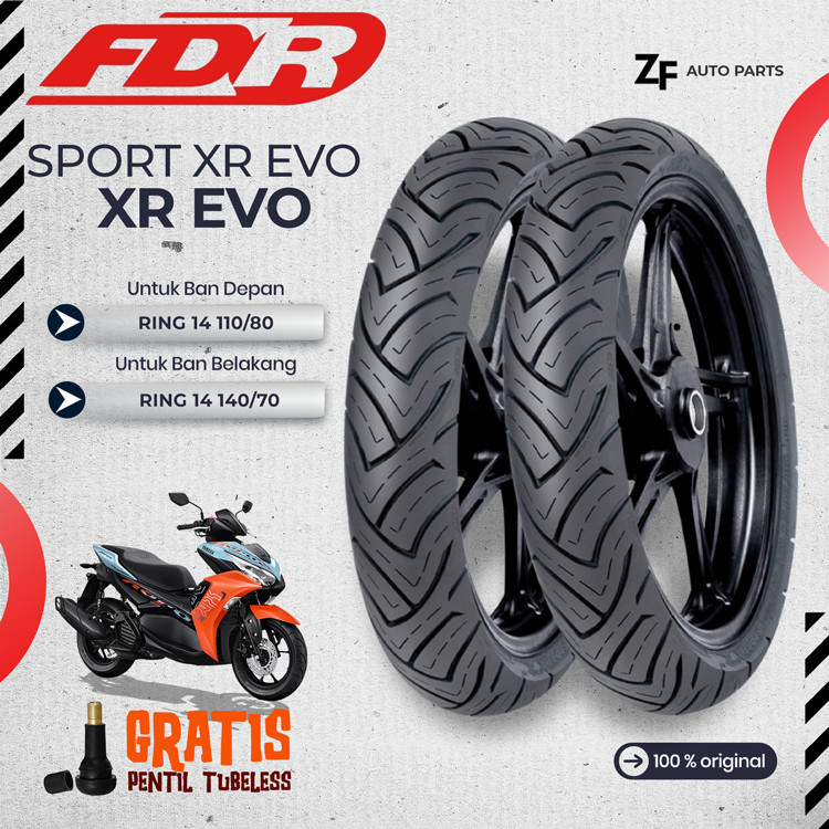 SEPASANG / SATUAN BAN MOTOR MOGE FDR SPORT XR EVO Ring 17 TUBELESS DEPAN BELAKANG CB150R R15 R25 CBR