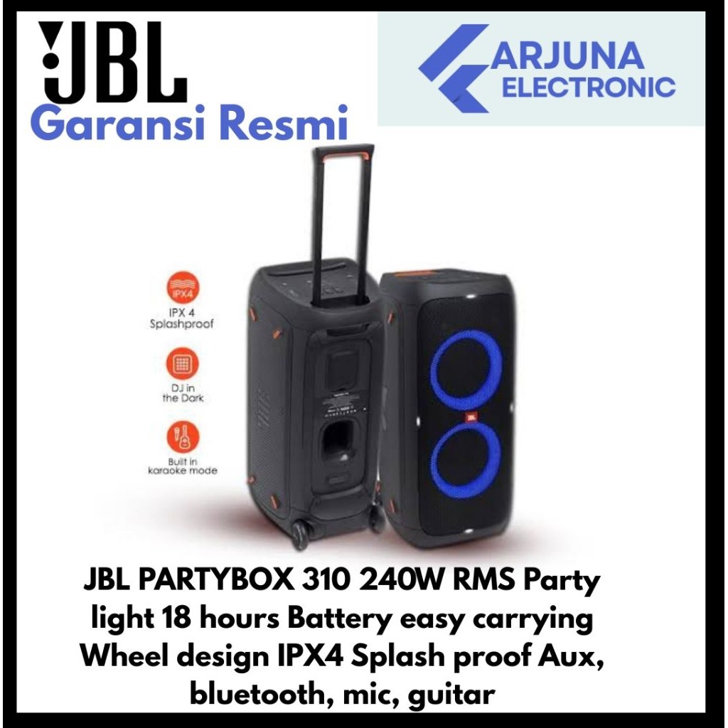 JBL PARTYBOX 310 BLUETOOTH SPEAKER KARAOKE IMS WARANTY