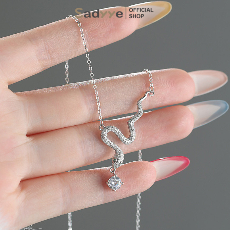 Sadyye Cincin Ular Roh Kemewahan Ringan Kalung Niche Serbaguna Trendi Rantai Tulang Selangka Tempera