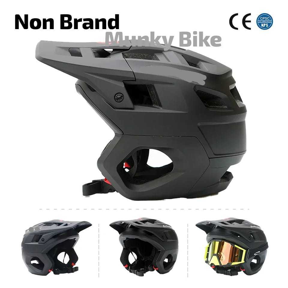 Foto Helm Sepeda MTB Non Brand DropFrame Semi Full Face Enduro Downhill BMX