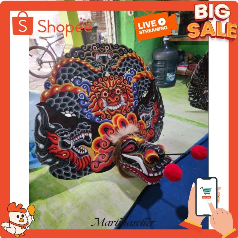 PROMO barongan /barongan anak/ caplokan kayu/ caplokan kayu/ caplokan telon ukir /barongan bonus kem