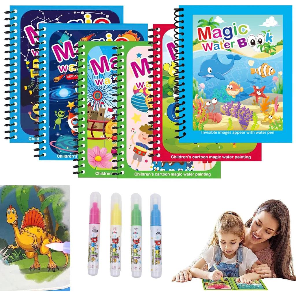 Kids Graffiti Coloring Water Picture Book Sensory Early Education Puzzle Drawing Toy Ocean nosaur An