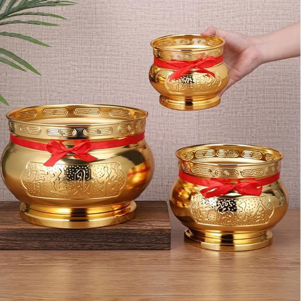 Hiolo Tempat Bakar Dupa Zhao Cai Jin Bao Ornamen Emas Dekorasi Rumah Meja