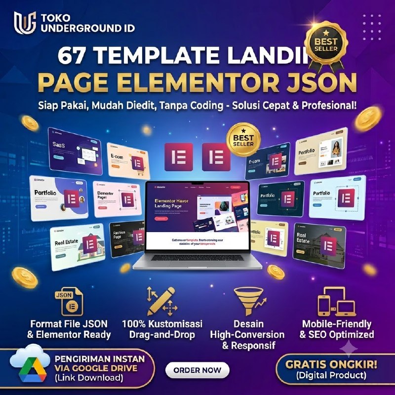 67 Template Landing Page Elementor JSON