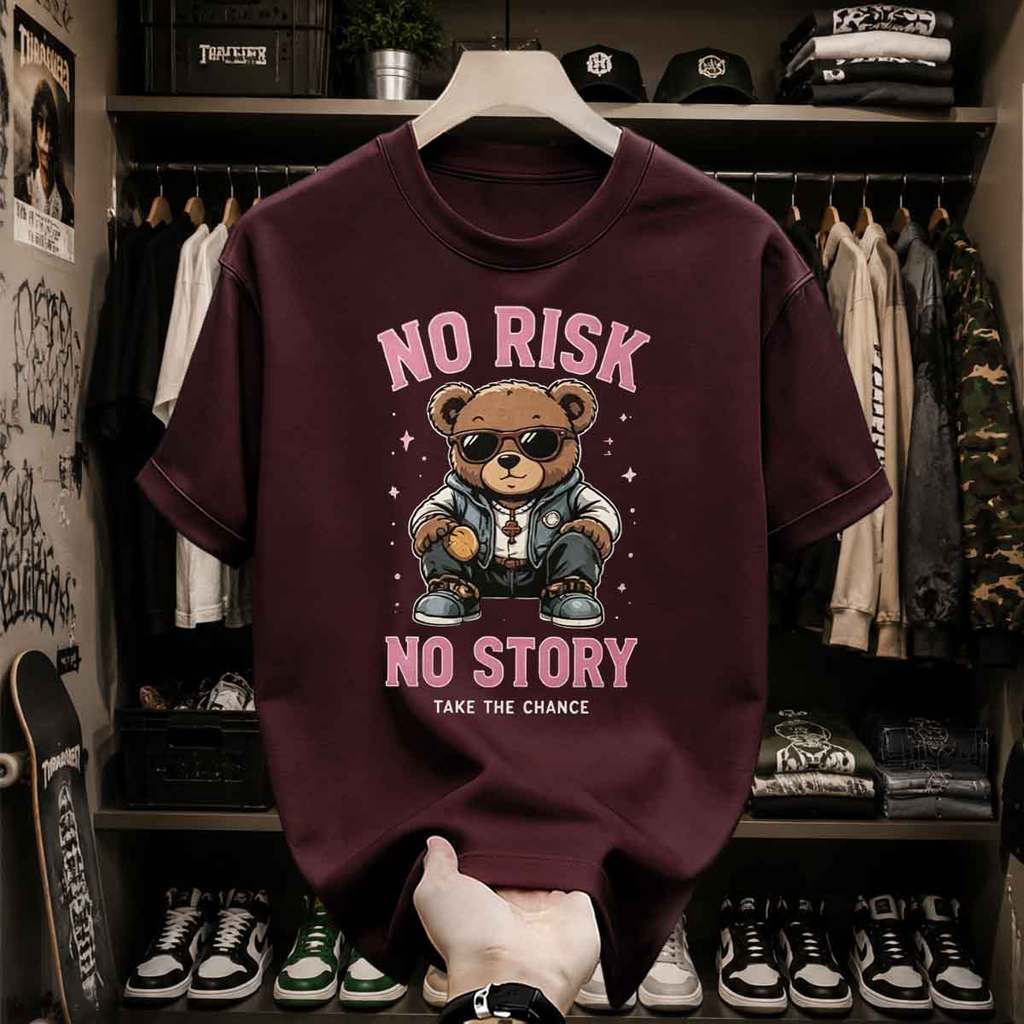 Kaos Oversize Unisex Bahan Katun Combed Lembut Bernapas Potongan Longgar Nyaman Dipakai Pria Wanita 